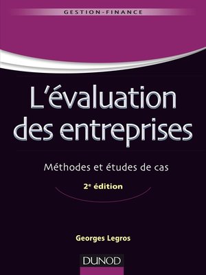 cover image of L'évaluation des entreprises--2e éd.